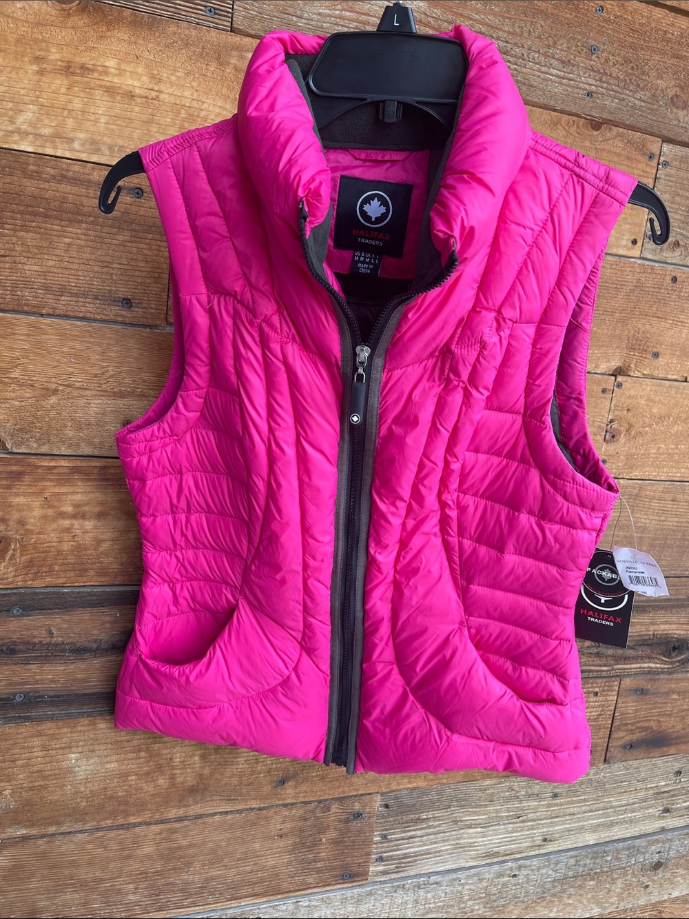 Halifax Trading Co. Women's Hot Pink Quilted Puffer Vest